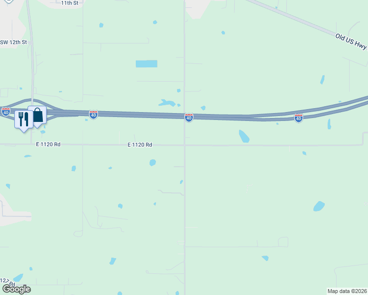 map of restaurants, bars, coffee shops, grocery stores, and more near 1196 Wilson Rock Road in Muldrow