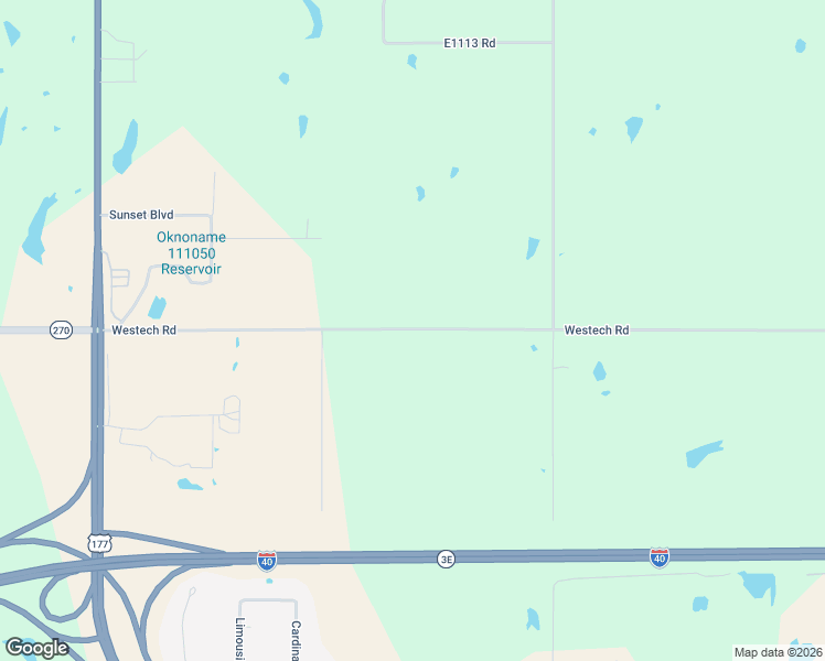 map of restaurants, bars, coffee shops, grocery stores, and more near 37605 E1120 Road in Shawnee