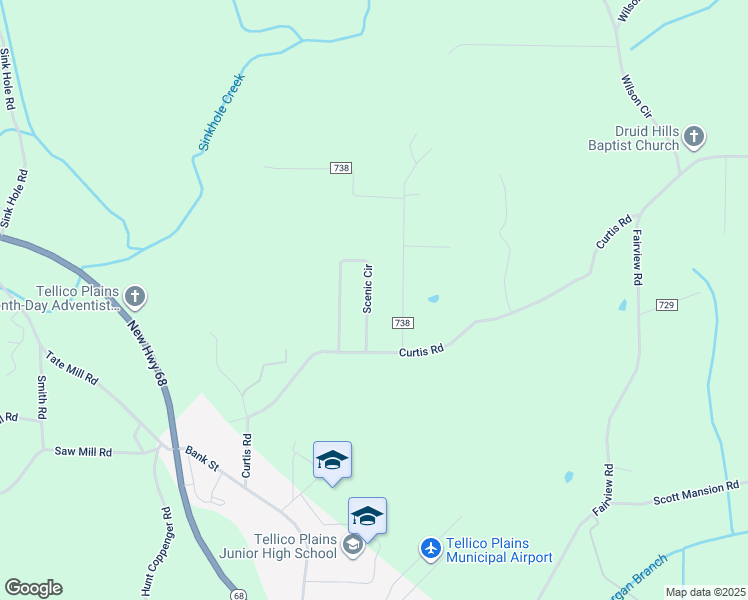 map of restaurants, bars, coffee shops, grocery stores, and more near 177 Scenic Circle in Tellico Plains