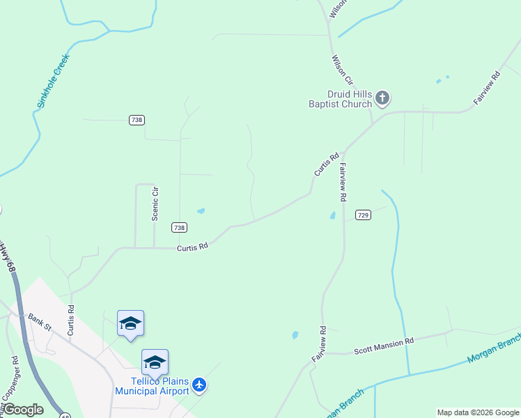 map of restaurants, bars, coffee shops, grocery stores, and more near 548 Curtis Road in Tellico Plains