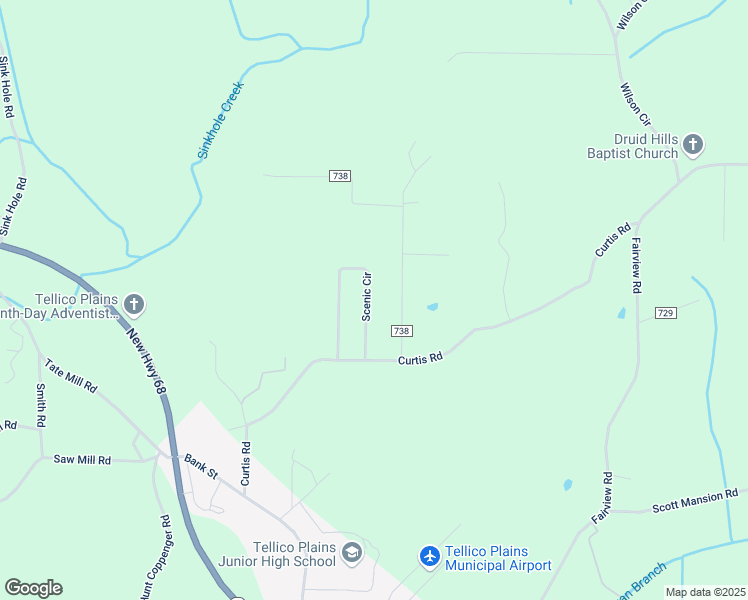 map of restaurants, bars, coffee shops, grocery stores, and more near 177 Scenic Circle in Tellico Plains