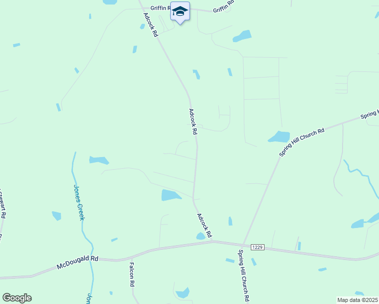 map of restaurants, bars, coffee shops, grocery stores, and more near 138 Jones Creek Lane in Lillington