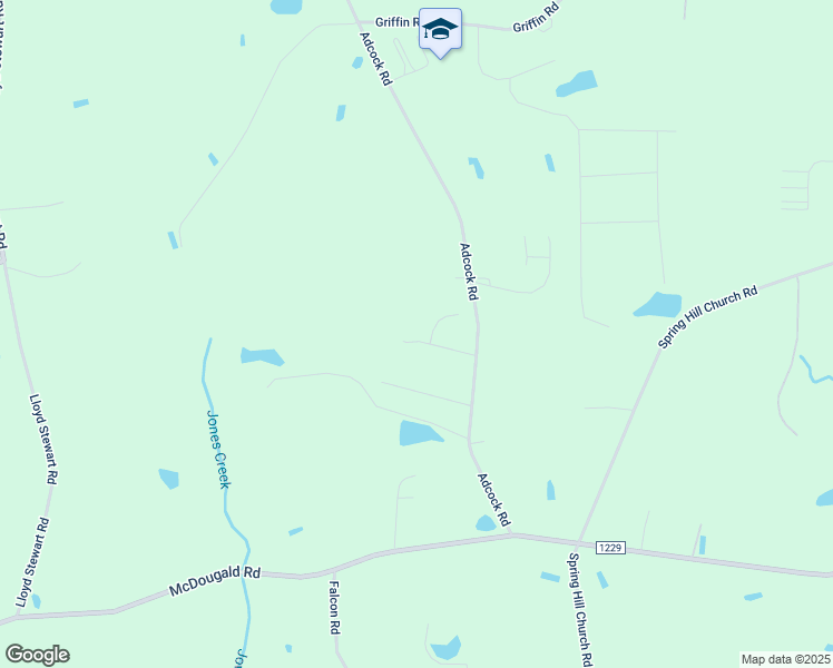 map of restaurants, bars, coffee shops, grocery stores, and more near 138 Jones Creek Lane in Lillington
