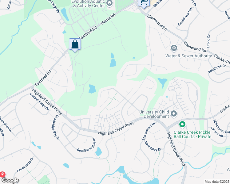 map of restaurants, bars, coffee shops, grocery stores, and more near 8723 Laurel Run Drive in Charlotte