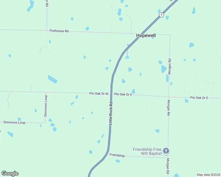 map of restaurants, bars, coffee shops, grocery stores, and more near 2900 Little Rock Road in Rose Bud