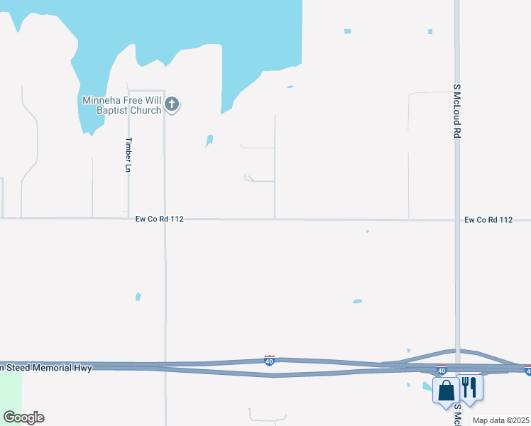 map of restaurants, bars, coffee shops, grocery stores, and more near 19 Deer Creek Drive in McLoud