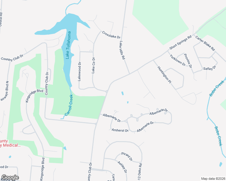 map of restaurants, bars, coffee shops, grocery stores, and more near 114 Short Springs Road in Tullahoma