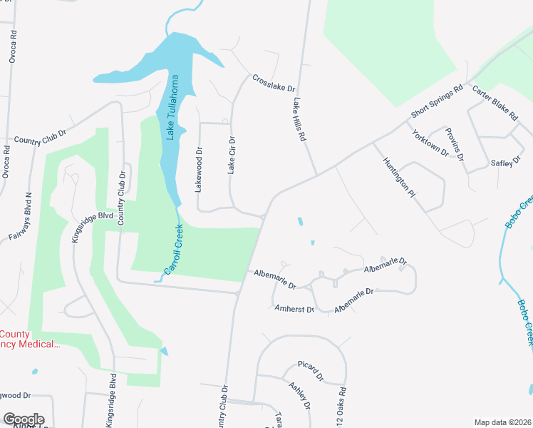 map of restaurants, bars, coffee shops, grocery stores, and more near 204 Short Springs Road in Tullahoma