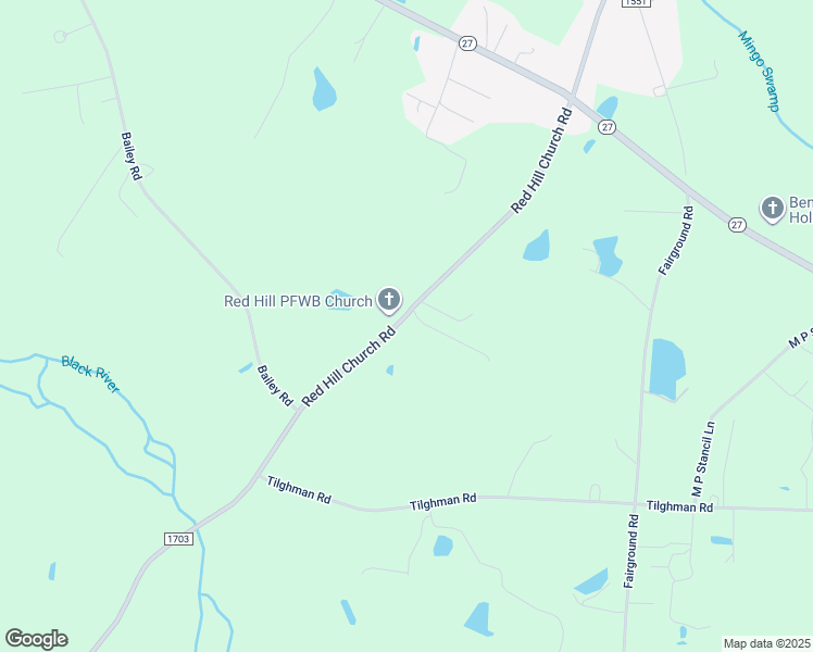 map of restaurants, bars, coffee shops, grocery stores, and more near 5364 Red Hill Church Road in Coats