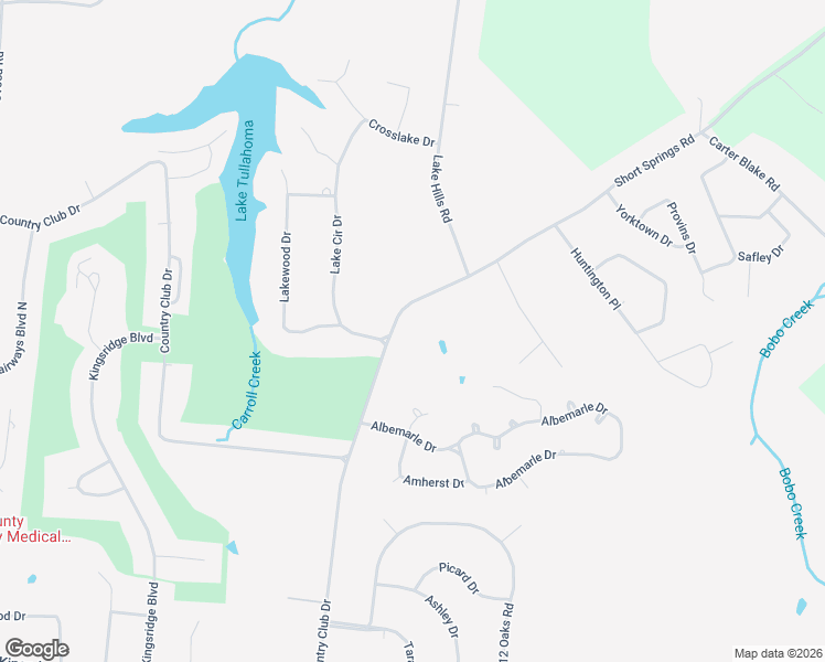 map of restaurants, bars, coffee shops, grocery stores, and more near 204-210 Short Springs Road in Tullahoma