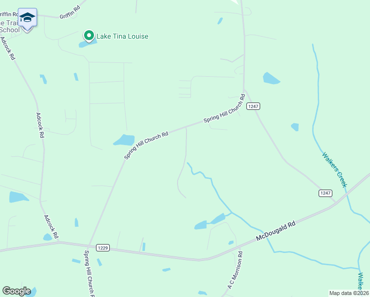 map of restaurants, bars, coffee shops, grocery stores, and more near 3812 Spring Hill Church Road in Lillington