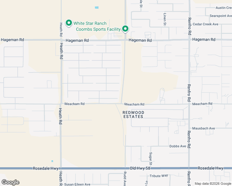 map of restaurants, bars, coffee shops, grocery stores, and more near 15413 Carparzo Drive in Bakersfield