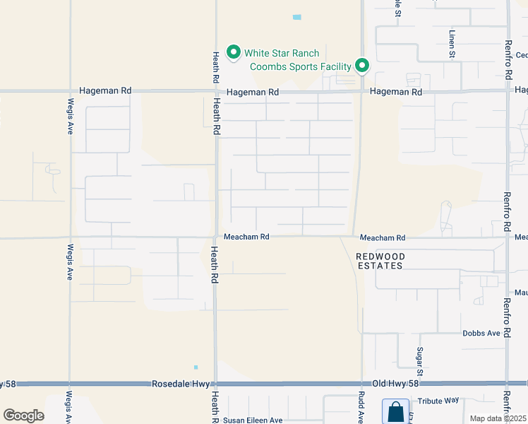 map of restaurants, bars, coffee shops, grocery stores, and more near 15812 Carparzo Drive in Bakersfield