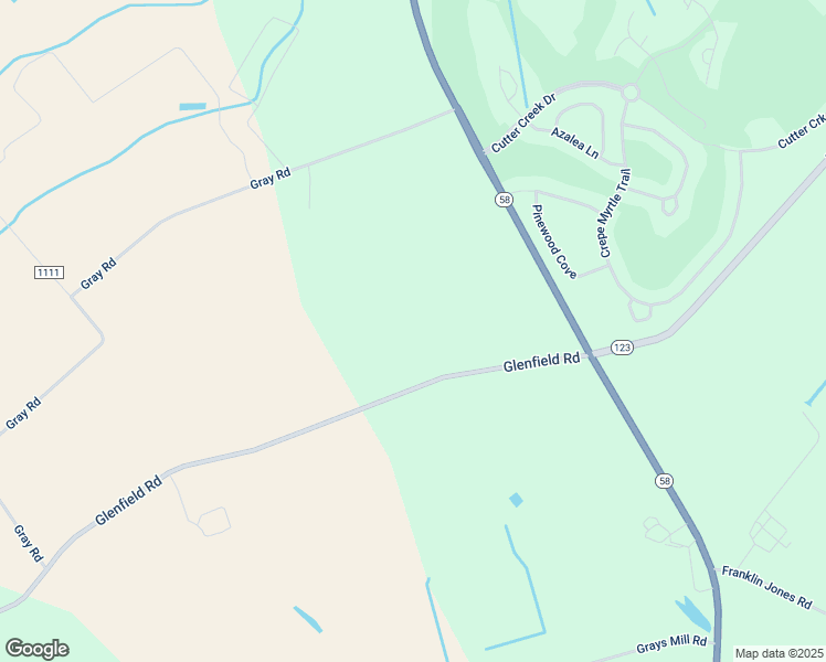 map of restaurants, bars, coffee shops, grocery stores, and more near Glenfield Road in Greene County