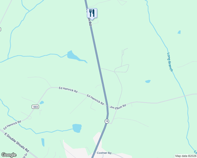 map of restaurants, bars, coffee shops, grocery stores, and more near 4029 Fallston Road in Shelby