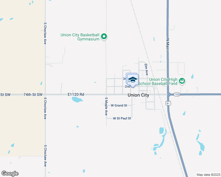 map of restaurants, bars, coffee shops, grocery stores, and more near 412 2nd Street in Union City