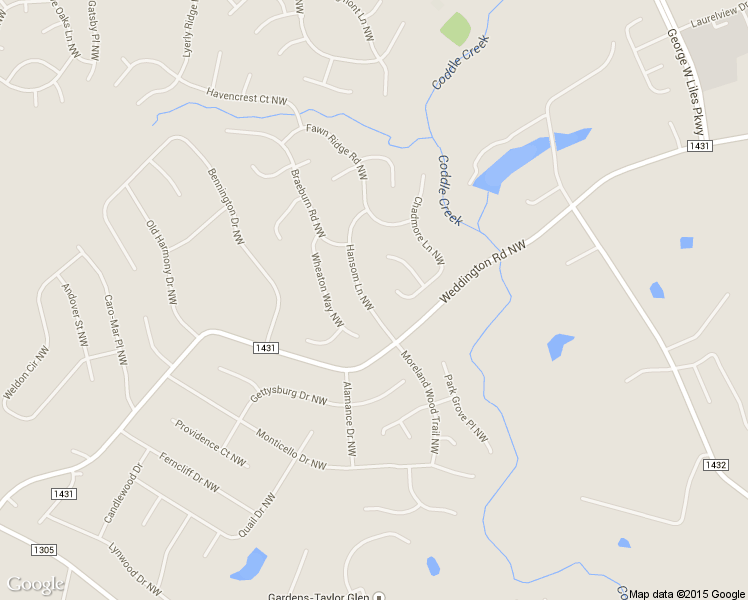 map of restaurants, bars, coffee shops, grocery stores, and more near 1532 Hansom Lane Northwest in Concord