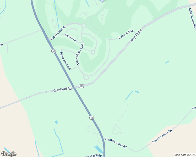 map of restaurants, bars, coffee shops, grocery stores, and more near 2851 Highway 123 North in Hookerton