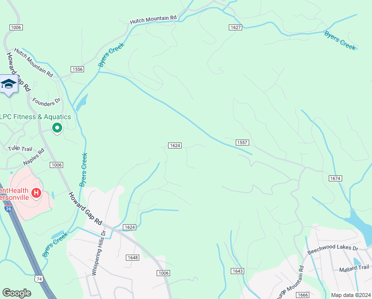 map of restaurants, bars, coffee shops, grocery stores, and more near 240 Baton Lane in Hendersonville