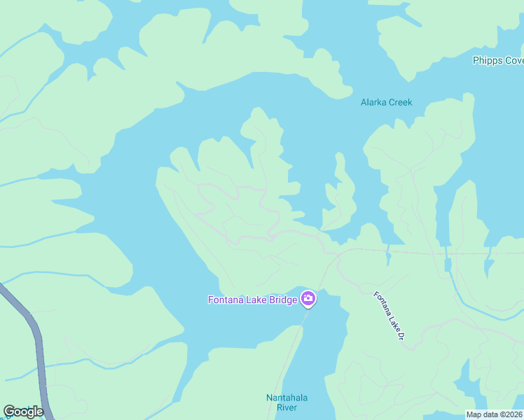 map of restaurants, bars, coffee shops, grocery stores, and more near 155 Red Oak Ridge in Bryson City
