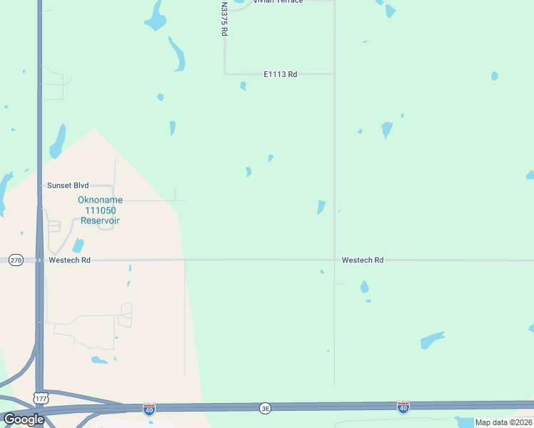 map of restaurants, bars, coffee shops, grocery stores, and more near 37605 E1120 Road in Shawnee