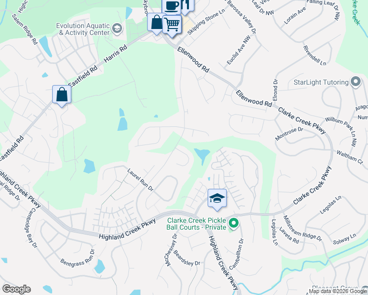 map of restaurants, bars, coffee shops, grocery stores, and more near 6409 Bembridge Court in Charlotte