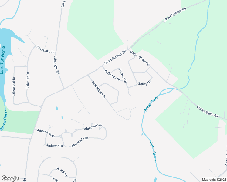 map of restaurants, bars, coffee shops, grocery stores, and more near 113 Breckenridge Road in Tullahoma