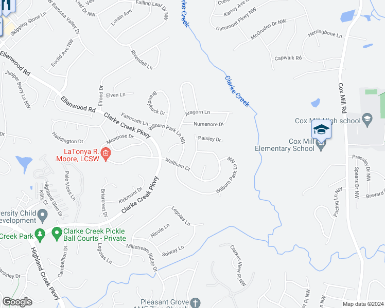 map of restaurants, bars, coffee shops, grocery stores, and more near 1506 Callender Lane in Charlotte