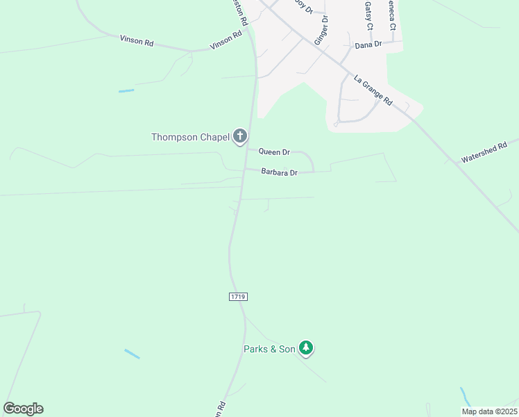 map of restaurants, bars, coffee shops, grocery stores, and more near 102 Sun Valley Drive in Goldsboro