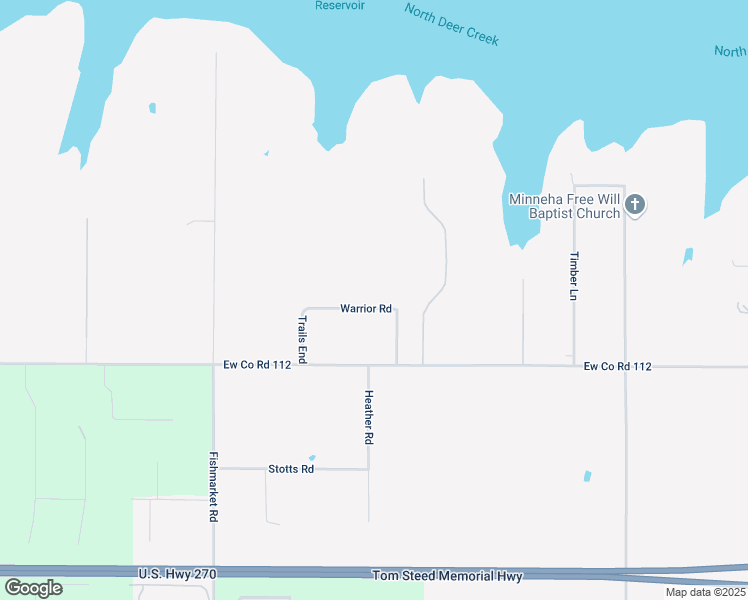 map of restaurants, bars, coffee shops, grocery stores, and more near 320 Warrior Road in McLoud