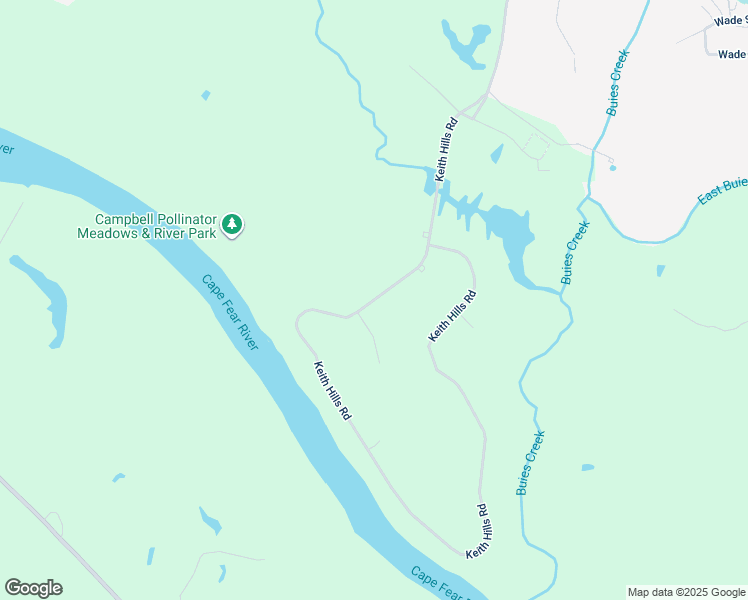 map of restaurants, bars, coffee shops, grocery stores, and more near Keith Hills Road in Buies Creek