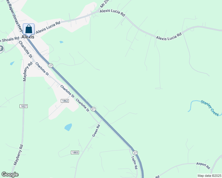 map of restaurants, bars, coffee shops, grocery stores, and more near 4046 Charles Raper Jonas Highway in Alexis