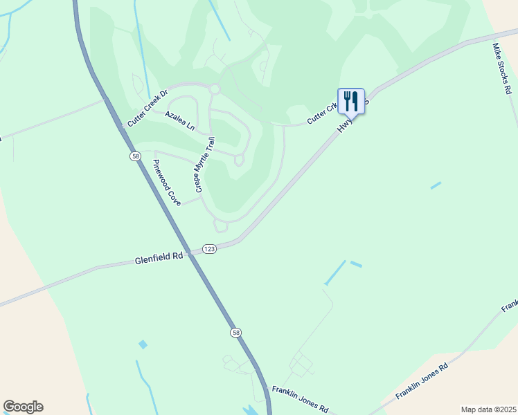 map of restaurants, bars, coffee shops, grocery stores, and more near 668 Crepe Myrtle Trail in Snow Hill