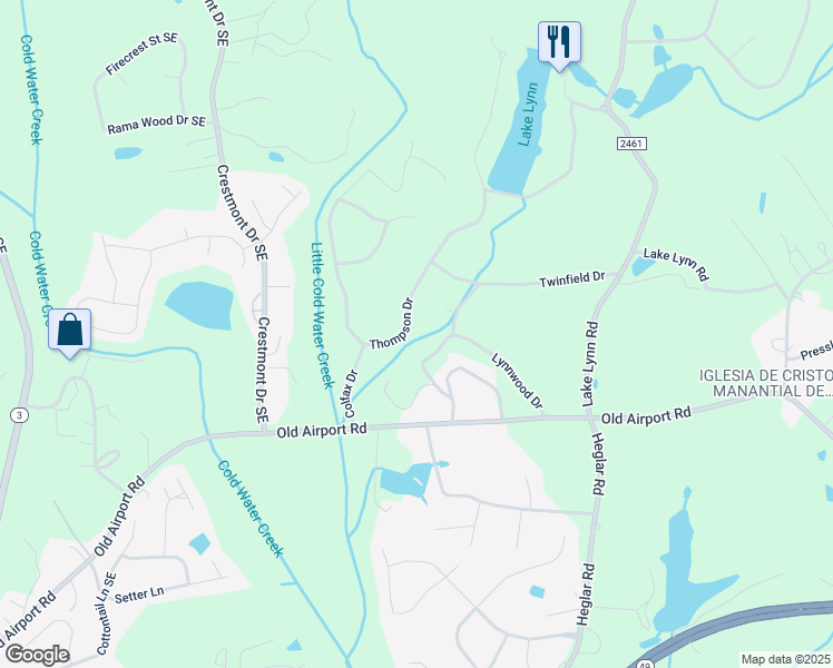 map of restaurants, bars, coffee shops, grocery stores, and more near 1628 Thompson Drive in Concord