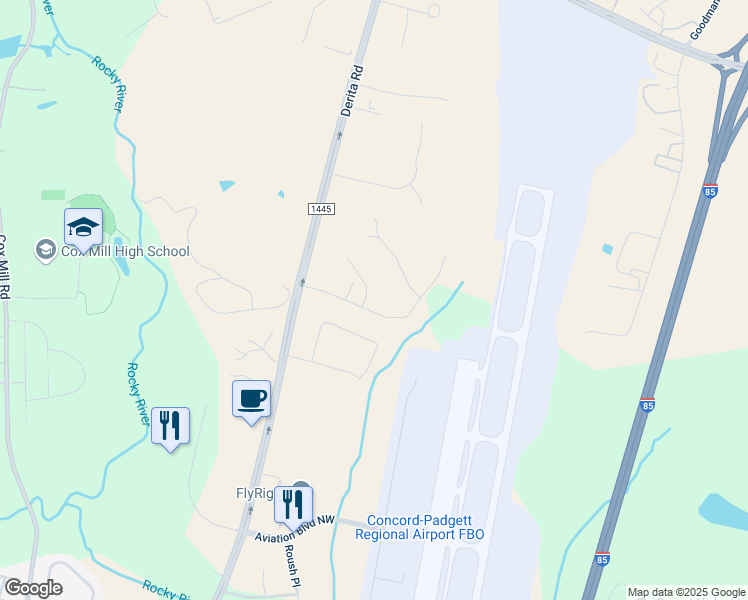 map of restaurants, bars, coffee shops, grocery stores, and more near 1199 Aspen Way in Concord