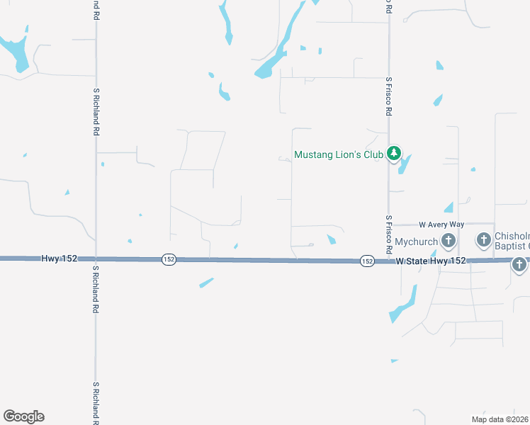 map of restaurants, bars, coffee shops, grocery stores, and more near 7201 Country Lane in Mustang