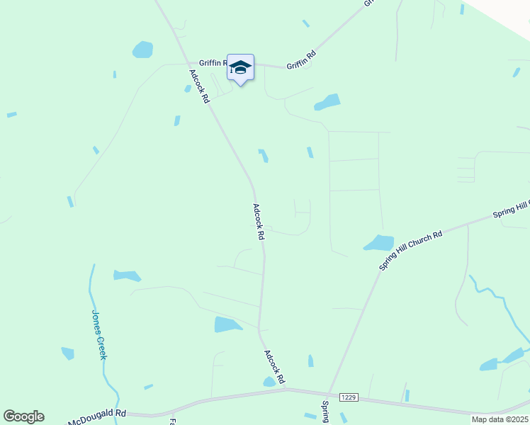 map of restaurants, bars, coffee shops, grocery stores, and more near 1839 Adcock Road in Lillington