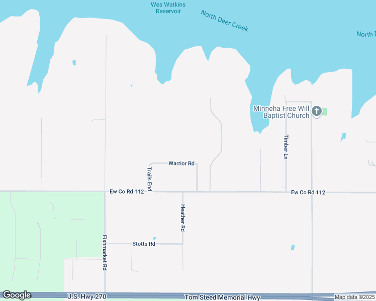 map of restaurants, bars, coffee shops, grocery stores, and more near 320 Warrior Road in McLoud