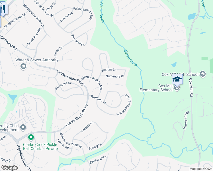 map of restaurants, bars, coffee shops, grocery stores, and more near 1482 Callender Lane in Charlotte