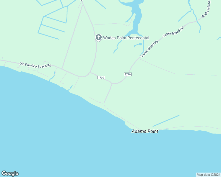 map of restaurants, bars, coffee shops, grocery stores, and more near State Road 1730 in Beaufort County