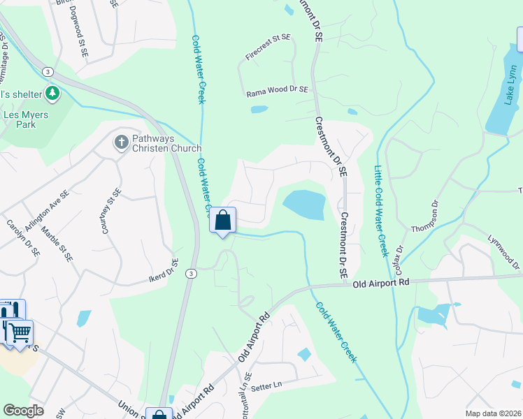 map of restaurants, bars, coffee shops, grocery stores, and more near 2434 Willow Pond Lane Southeast in Concord