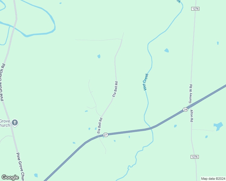 map of restaurants, bars, coffee shops, grocery stores, and more near 295 Eta Bell Road in Eagle Springs