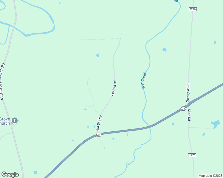 map of restaurants, bars, coffee shops, grocery stores, and more near 295 Eta Bell Road in Eagle Springs