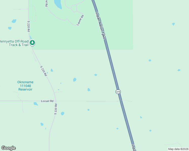 map of restaurants, bars, coffee shops, grocery stores, and more near 12600 Locust Road in Henryetta