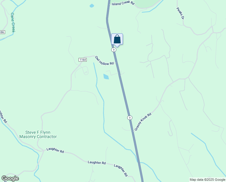 map of restaurants, bars, coffee shops, grocery stores, and more near 7515 Highway 9 in Mill Spring