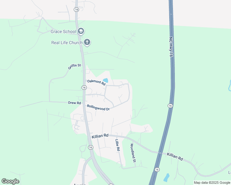 map of restaurants, bars, coffee shops, grocery stores, and more near 115 Ridgeway Court in Stanley