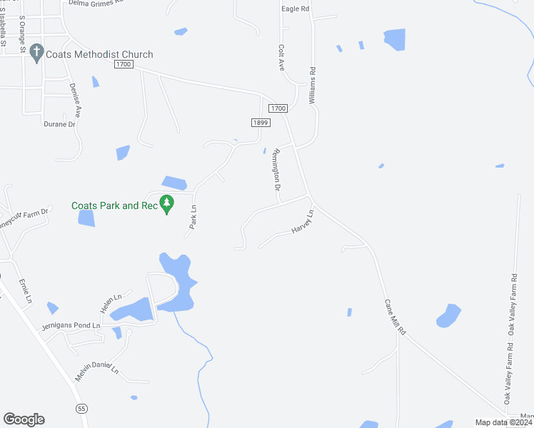 map of restaurants, bars, coffee shops, grocery stores, and more near 151 Winchester Avenue in Coats