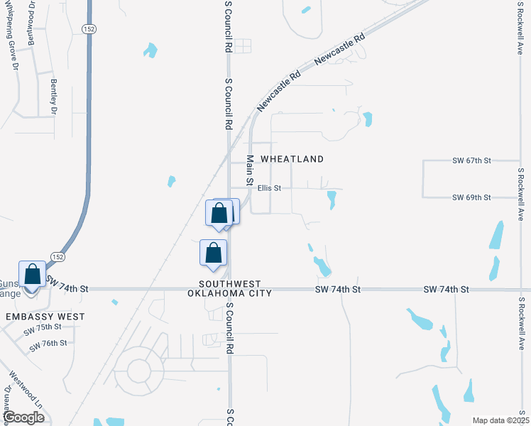 map of restaurants, bars, coffee shops, grocery stores, and more near 7024 Kleiner Avenue in Oklahoma City
