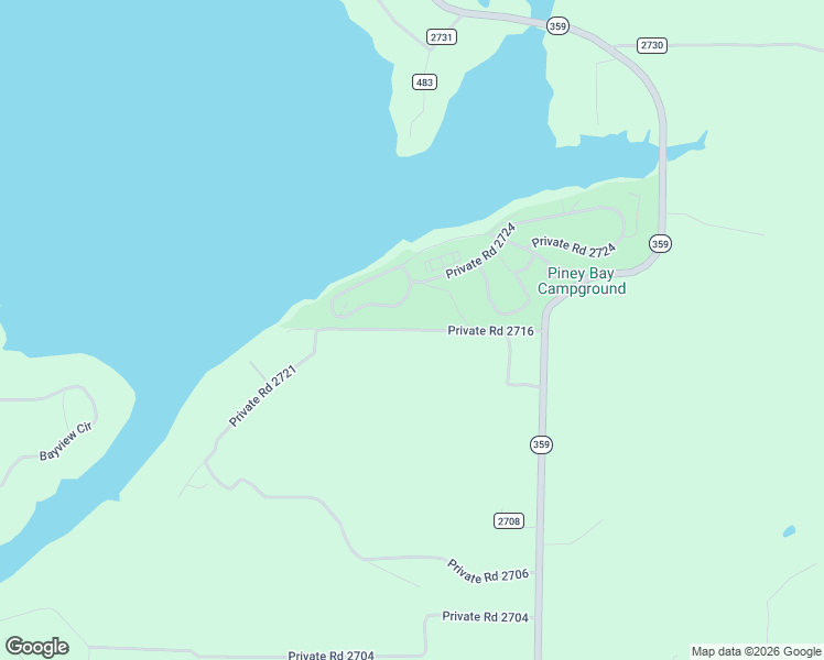 map of restaurants, bars, coffee shops, grocery stores, and more near Private Road 2716 in Johnson County