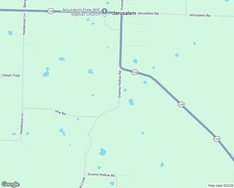 map of restaurants, bars, coffee shops, grocery stores, and more near 1117 Granny Hollow Road in Jerusalem